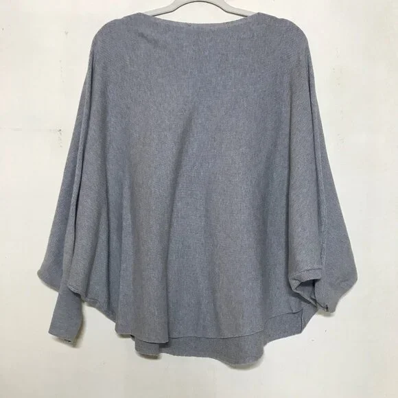 Vila Milano Sz XL Soft Cozy Batwing Sleeve Poncho Style Blouson Popover Sweater - Picture 2 of 11